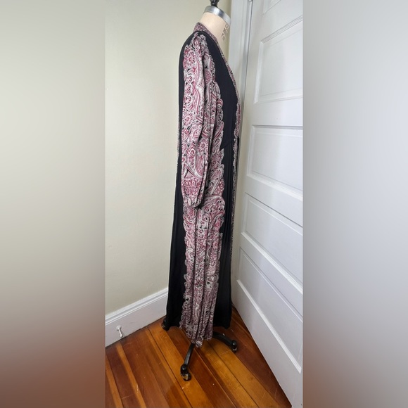 Free People Azalea Midi Maxi Dress Small Black Burgundy NEW NWT - Picture 11 of 14